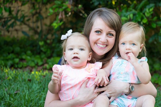 mom and twins
